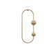 Patère décorative Nairime L17xH41cm Métal Or