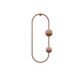 Patère décorative Nairime L17xH41cm Métal Cuivre