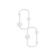 Patère décoratif Amkam L26xH48cm Métal Blanc