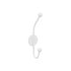 Patère porte-manteau Uniko L6xH24cm Métal Blanc