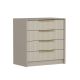Commode 4 tiroirs Eurybie L72cm Beige