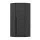 Armoire d'angle 1 portes Kanawa L74xH210cm Anthracite et Noir