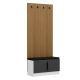 Meuble d'entrée Lilion L90xH210cm Bois clair et Anthracite