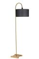 Lampadaire en cloche Noah H165cm Métal Or et Tissu Noir