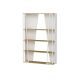 Étagère bibliothèque design Sirene L124cm Bois clair et Métal Noir