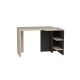 Bureau avec plateau extensible Franky L120cm Bois Beige et Anthracite