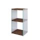 Table d'appoint Translucens L40xH80cm Pin massif foncé et Verre Transparent