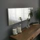 Miroir décoratif Magsonne L105xH35cm Motif Linges croisés Argent