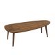 Table basse Tiki 115x50cm Bois massif foncé