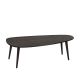 Table basse Tiki 115x50cm Bois massif Anthracite