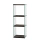 Table d'appoint Wako L40xH120cm Verre Transparent et Bois massif Anthracite