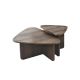 Table basse gigogne 2 pièces Velda Bois foncé