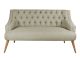Canapé 2 places design Lawan Bois massif et Tissu Gris