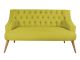 Canapé 2 places design Lawan Bois massif et Tissu Vert Pistache