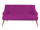 Canapé 2 places design Lawan Bois massif et Tissu Violet