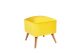 Tabouret Rusdel 41x41cm Tissu Moutarde
