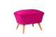 Tabouret Rusdel 57x45cm Tissu Rose