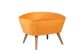 Tabouret Rusdel 57x45cm Tissu Orange