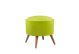 Tabouret ronde Rusdel D45cm Tissu Vert brillant