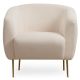 Fauteuil Santorin Tissu bouclette Blanc crème