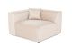 Fauteuil d'angle à gauche avec coussin Siges Velours Blanc crème