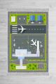 Tapis Kiki 80x120cm Motif Vue aérienne d'un aéroport Gris et Vert