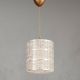 Suspension Rasvel D20cm Métal Motif Maroquin Blanc et Or