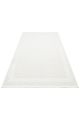 Tapis moderne Sikile 200x290cm Motif Bande Blanc Crème
