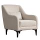 Fauteuil Lamine Velours Écrus