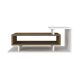 Table basse 1 compartiment Awaki 90cm Bois Naturel et Blanc