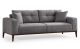 Canapé moderne 3 places convertible Detliso Tissu Gris clair