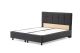 Lit simple à sommier relevable Testin 90x190cm Velours Anthracite
