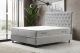 Lit double à sommier relevable Gauto 160x200cm Velours Gris
