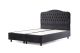 Lit double à sommier relevable Gectuna 140x200cm Velours Anthracite