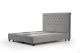 Lit double à sommier relevable Jeson 160x200cm Velours Gris