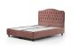 Lit double à sommier relevable Gectuna 160x200cm Velours vieux Rose