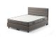 Lit double à sommier relevable Volka Velours Gris clair avec matelas orthopédique 160x200cm à ressort ensachés