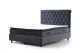 Lit simple Gauto Velours Anthracite avec matelas 90x190cm Waterproof à ressort ensachés et surmatelas mousse intégré