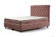 Lit simple Gauto Velours vieux Rose avec matelas 120x200cm Waterproof à ressort ensachés et surmatelas mousse intégré