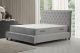 Lit double Jeson Velours Gris avec matelas antibactérien 140x200cm à ressorts ensachés