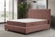 Lit double Jeson Velours vieux Rose avec matelas antibactérien 140x200cm à ressorts ensachés