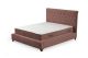 Lit double à sommier relevable Jeson Velours vieux Rose avec matelas antibactérien 160x200cm à ressorts ensachés
