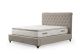 Lit double Jeson Velours Beige clair avec matelas antibactérien 140x200cm à ressorts ensachés