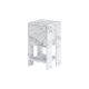 Table de chevet 1 tiroir Stena L30xH55cm Effet marbre blanc