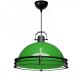 Suspension moderne style industriel vintage Ø30cm Orlanet Métal Noir et Vert brillant