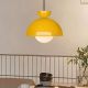 Suspension style coupole en métal et verre Capelina Ø25cm Jaune