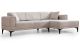 Canapé d'angle convertible méridienne à droite Vertice Tissu toile Beige