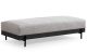 Banc kamily L220cm Bois Noir et Tissu bouclette Gris