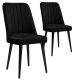 Lot de 2 chaises Narli Velours et Métal Noir
