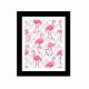 Tableau décoratif à cadre Noir Zamod 23,5x28,5cm Flamant Rose